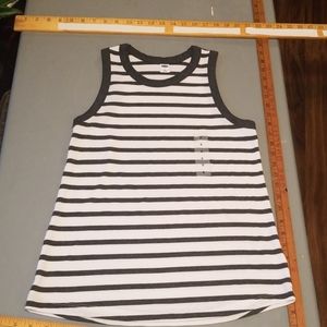 small grey & white striped tank